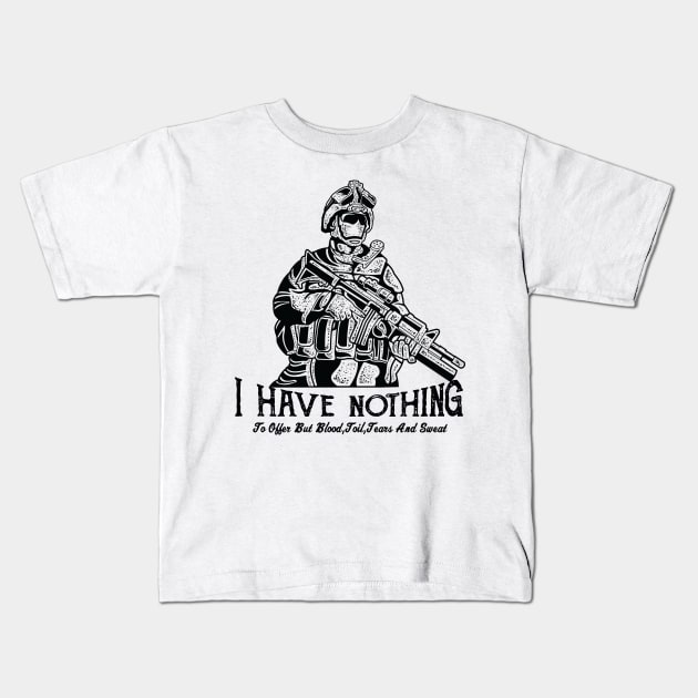 Soliders of Fortune Kids T-Shirt by Dojaja
